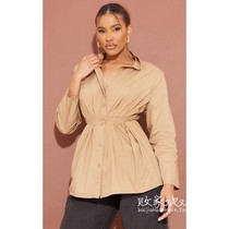 UK 03 02 Pint PL womens new fashion bouquet waist turning 100 lap shirt