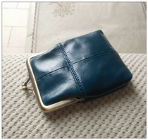 Genuine Leather Zero Wallet Woman Coin Bag Small Zero Money Bag of European and American Head Layer Oil Wax Cow Leather Retro Mini Mouth Gold Clips Bag