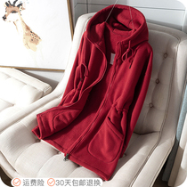 Upgraded version of thickened warm as down jacket fleece outdoor waist snatches long assault jacket large size jacket