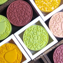 (Guofeng Sihua Dan) DIY handmade soap original soap mold silicone mold flower model red dust rain Fanxiao soap