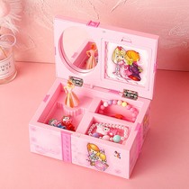 Girl heart bow childrens jewelry box rotating dance girl Music Box Music Box Music Box Christmas student gifts