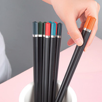 Chopsticks high-grade alloy chopsticks personality non-slip Japanese chopsticks household chopsticks anti-mold high temperature resistant creative Net Red
