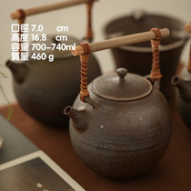 Clay pot Pure handmade stoneware tea boiling tea pot teapot bamboo put copper tiliang old rock peat fire teapot