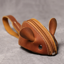 Original Retro Handmade Zero Money Baotou Layer Cow Leather Multifunction Containing Bag Day Series Mini Small Bag Genuine Leather Mouse Bag