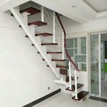 Wuxi indoor home simple loft layer duplex villa apartment overall straight beam oblique beam finished steel wood customization