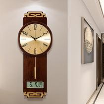 New Chinese watch and clock clock living room home creative Chinese style mute perpetual calendar fashion clock Wall quartz clock