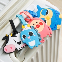 Travel IdeasKorean Silicone Boarding Pass Suitcase Cartoon Luggage Tag Hang Tag Tag Tag Shipping Card Travel Supplies