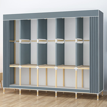  Household cloth cabinet without zipper rental room with strong wooden minimalist bedroom hanger with cloth cover Strong and durable