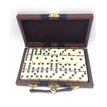 Leather box dominoes double 6domino5010 Domino with nails melamine ivory 28 Double Six