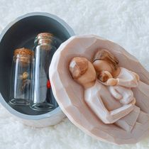 Baby fetal hair souvenir diy homemade fetal hair preservation bottle umbilical cord knot collection box handmade statue decoration gift