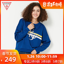 Guess women's solid color fashion letter decorative sweater-w93q48k7ex0
