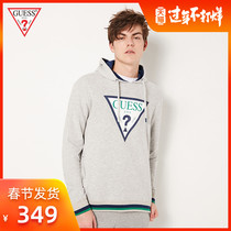 Guess 2020 spring new men's solid inverted triangle logo hoodie-m92q34k8gz0