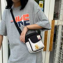 Cute canvas bag Japanese 2023 new small fresh Messenger bag girls Korean version all-match student shoulder bag