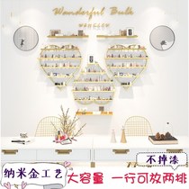 Nail art shelf Wall-mounted wall shelf display rack Nail polish glue display rack Hanging rack storage heart-shaped cargo rack