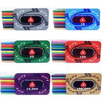 Texas Holdem ceramic chips Red heart EPT square chips High-end ceramic square chips support customization