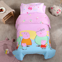 Childrens kindergarten bedding core six pieces of babys special quilt cotton pack set for three pieces of bed