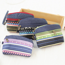 Cloth Art Zero Wallet Woman Mini Carry-on Small Wallet Zipper Zero Money Bagged Bank Card Drivers License Coin Small Cloth Bag