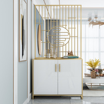 Nordic light luxury wrought iron screen entry simple entrance cabinet Modern partition cabinet entry shoe cabinet foyer brake decoration