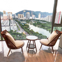 Balcony Casual Table And Chairs Light Lavish Chair Tea Table Tea Table And Chairs Combined Rattan Chair Three Sets Nets Red Balcony Small Table And Chairs