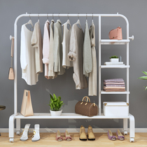Drying rack household floor-to-ceiling simple coat rack folding bedroom pole storage rack indoor hanging clothes shelf