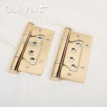 Pure copper golden child hinge no slotted hinge solid wood door hinge mute black hinge