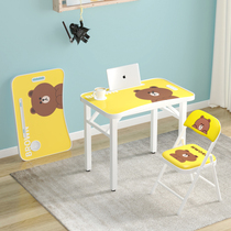 Children desk study class table and chairs Easy folding small suit Home male girl can student job writing desk