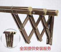 Balcony outdoor floating thick push-pull telescopic 3 rod 4 rod quilt frame aluminum alloy double bracket drying rack
