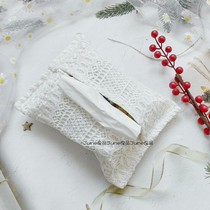 Nordic paper towels box French style retro style Lazy Light Lavish Lace double layer of paper towels Wall-mounted Contained Crammy Bag