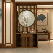 Modern new Chinese style solid wood screen partition cabinet decoration living room cover porch door retro seat shoe cabinet