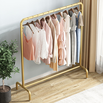 Simple hanger Floor-to-ceiling household folding shelf Indoor horizontal bar hanger Bedroom cold clothes rack