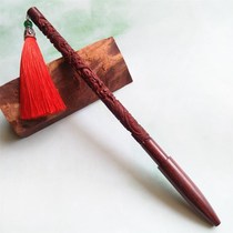 Small leaf sandalwood fetal brush diy homemade red sandalwood fetal hair pen Baby Full Moon hair souvenir umbilical cord seal