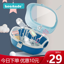 Baby bottle storage box box with lid dustproof drying drain rack baby supplies tableware storage box large