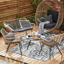 Balcony Small Table And Chairs Combined Outdoor Bird Nest Sofa Leisure Furniture Holiday Village Bird Cage Sofa Lazy rattan chair round