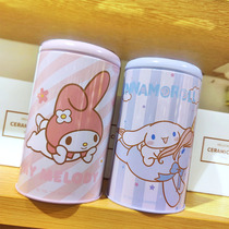 Miniso famous creation excellent product Sanrio yugui dog Melody Tinplate storage jar storage tin can