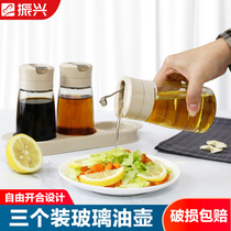 Revitalizing glass oil Pot Kitchen household without oil leakage automatic cap oil tank seasoning bottle soy sauce bottle gravity oil bottle