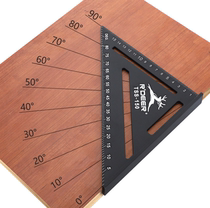 Woodworking aluminum alloy triangle ruler 150MM 300MM wide bottom thick straight angle ruler distance measuring triangle plate measuring tool