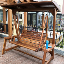 Swing Outdoor courtyard Garden hanging chair Outdoor terrace Rocking chair Rocking chair Leisure balcony Household chair Solid wood swing