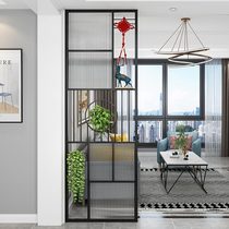 Nordic light luxury simple living room Changhong glass decorative screen metal shielding porch side partition