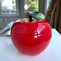 European-style ceramic Apple cans safe and sealed cans creative home decorations storage cans Christmas gifts
