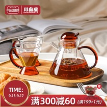 Kawashima House Nordic teapot filter teapot glass tea set household black tea tea maker fruit flower teapot