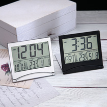 Alarm clock 2021 new student dedicated bedside desktop folding wake up electronic mute clock reminder wake up artifact