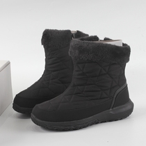 Foreign trade Womens cotton shoes Joker fashion small black boots out of Korea single light warm non-slip cotton shoes non-slip snow boots