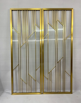 Customized high-end stainless steel screen partition metal pattern grille elaborate hollow living room decoration products
