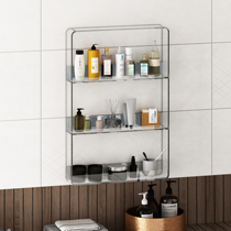 Punch-free washing table rack acrylic wall hanging toilet storage rack multi-layer cosmetic dressing rack on the wall