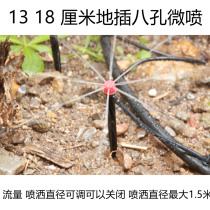 Eight-hole nozzle ground micro-spray flow Adjustable fruit tree irrigation Yongquan dripper full circular scattering vortex sprinkler irrigation drip irrigation