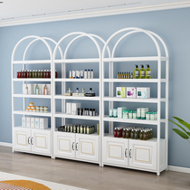 Cosmetics shelf display stand Floor multi-functional nail display cabinet Makeup beauty salon multi-layer container partition cabinet