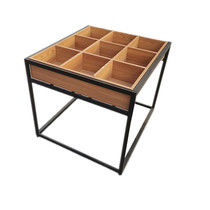 Supermarket simple disassembly multi-grid loose-called food heap head beverage display rack Promotion Taiwan steel wood special price island cabinet