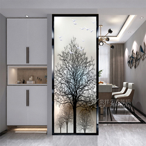 Modern minimalist glass screen partition wall Living room decoration Small apartment bedroom block home entrance entrance Light luxury