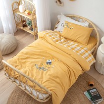 Class A cotton kindergarten quilt cover three-piece set baby nap into the kindergarten special quilt full set of pure cotton six-piece set