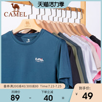 Camel outdoor short-sleeved mens and womens quick-drying t-shirt 2021 summer thin round neck sweat-absorbing breathable quick-drying sports top